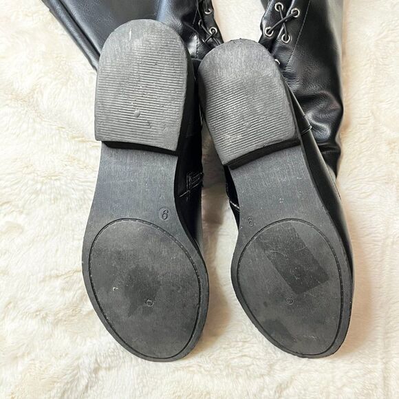 Wanted Lady Luck Back Lace-up Knee High Riding Boot - Picture 11 of 14